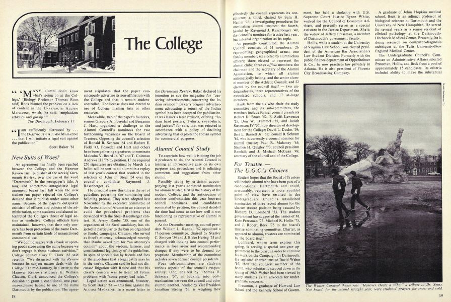 For Trustee The U.G.C.'s Choices