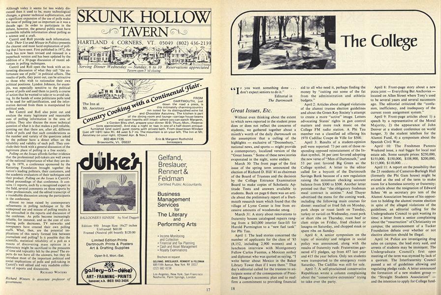 Great Issues, Etc.