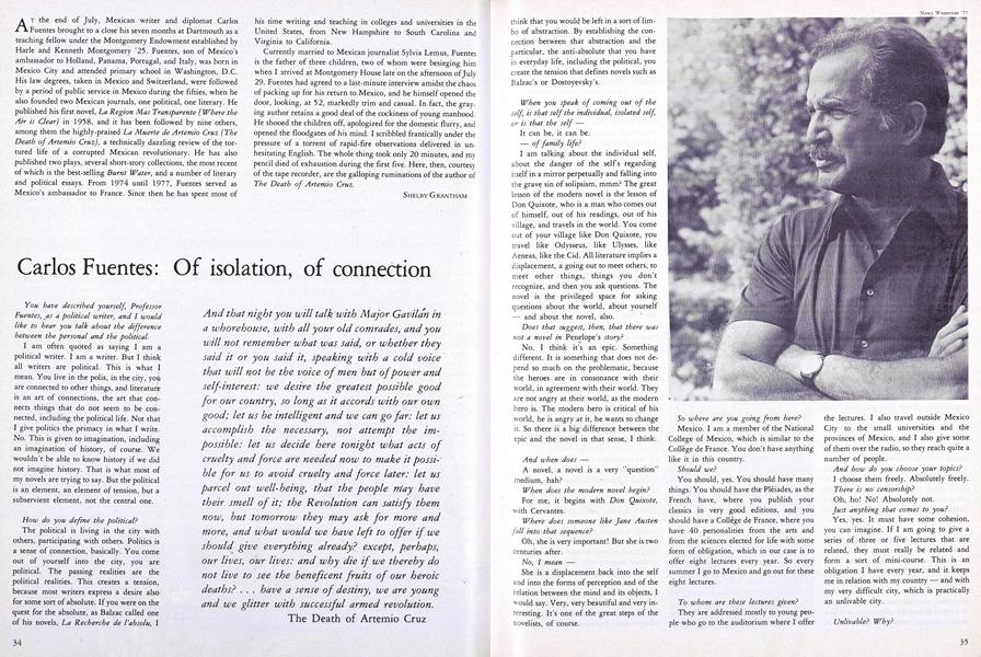 Carlos Fuentes: Of isolation, of connection
