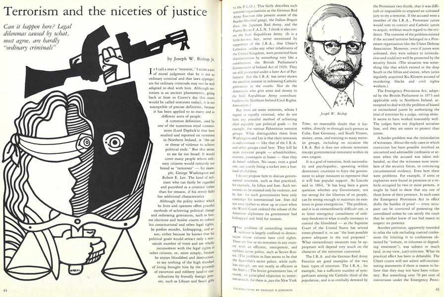 Terrorism and the Niceties of Justice