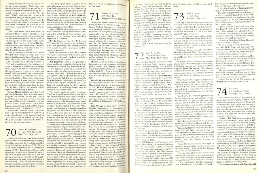 1974 | Dartmouth Alumni Magazine | MAY 1982