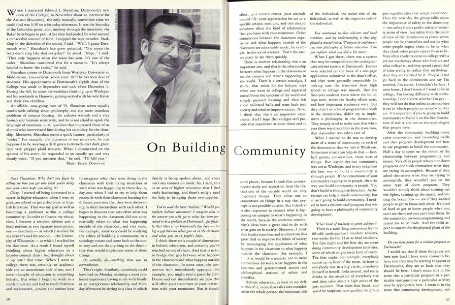 On Building Community