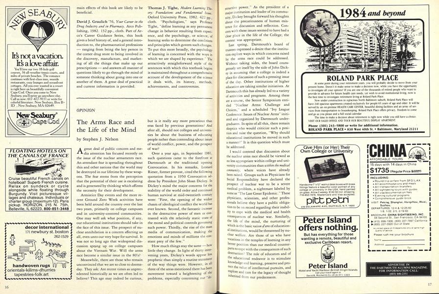 The Arms Race and the Life of the Mind