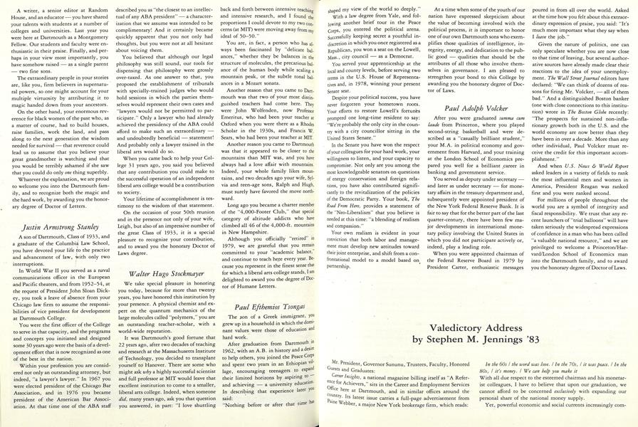 Valedictory Address