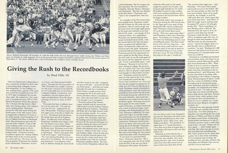 Giving the Rush to the Record books