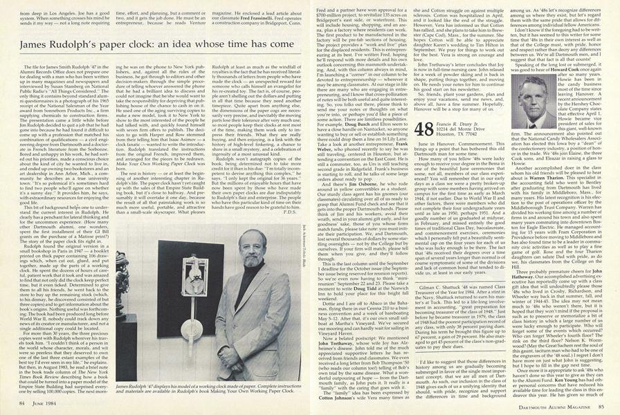 James Rudolph's paper clock: an idea whose time has come
