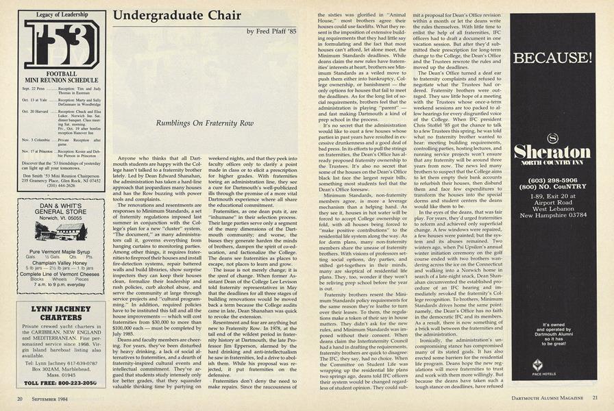 Rumblings On Fraternity Row