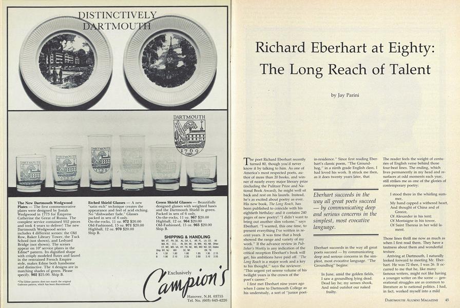 Richard Eberhart at Eighty: The Long Reach of Talent