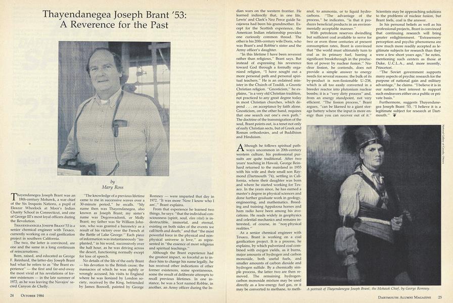 Tha yendanegea Joseph Brant '53: A Reverence for the Past