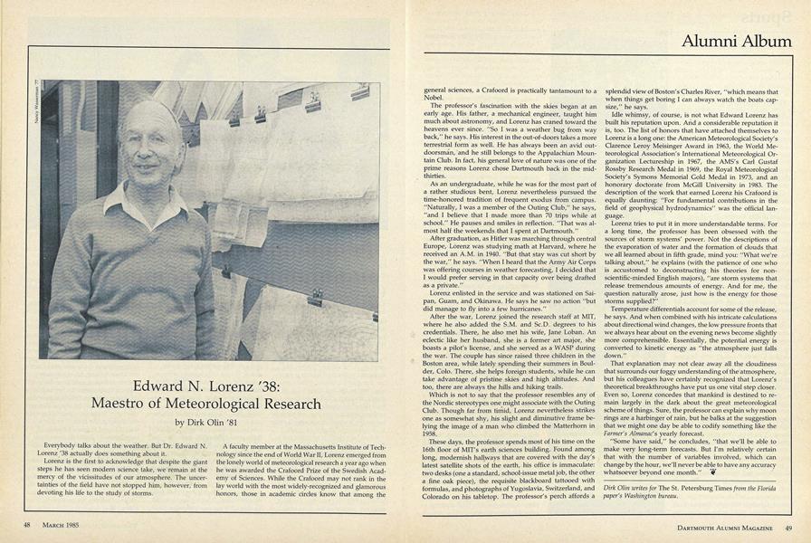 Edward N. Lorenz '38: Maestro of Meteorological Research