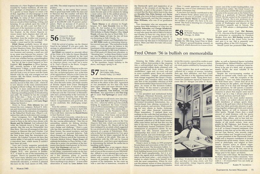 Fred Oman '56 is Bullish on Memorabilia