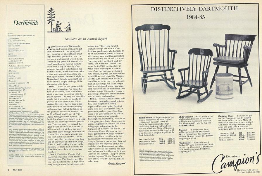 Footnotes on an Annual Report