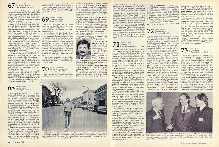 1972 Dartmouth Alumni Magazine June 1985