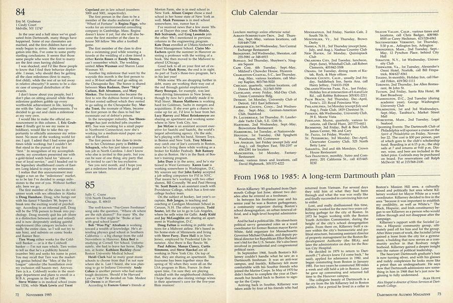 From 1968 to 1985: A long-term Dartmouth plan