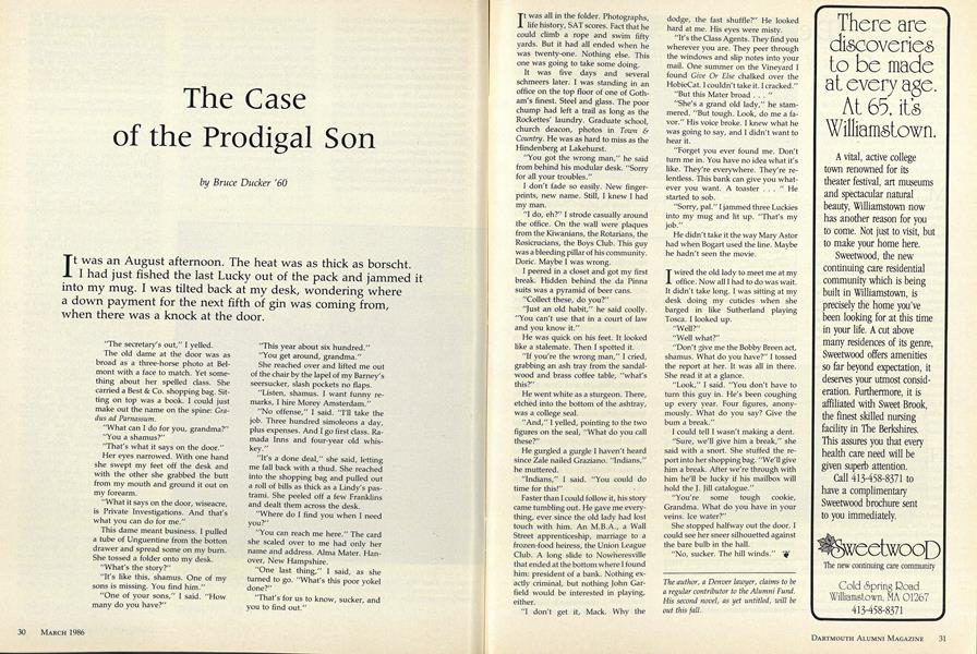 The Case of the Prodigal Son | Dartmouth Alumni Magazine | MARCH 