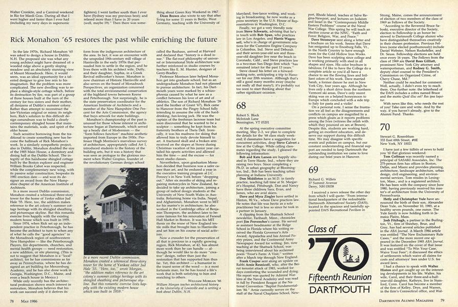 Rick Monahon '65 restores the past while enriching the future