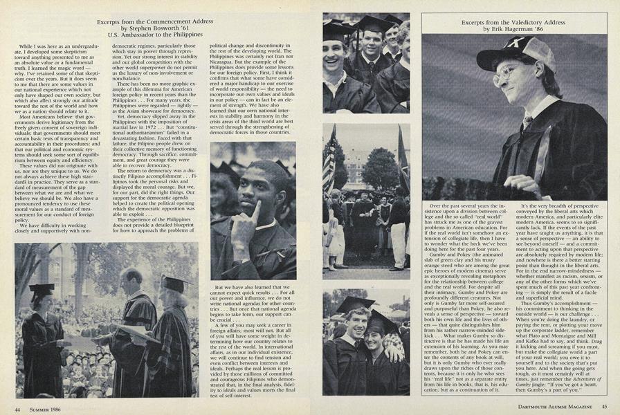 Excerpts from the Valedictory Address