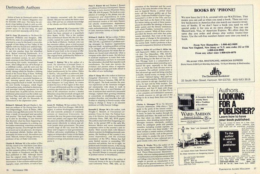 Dartmouth Authors