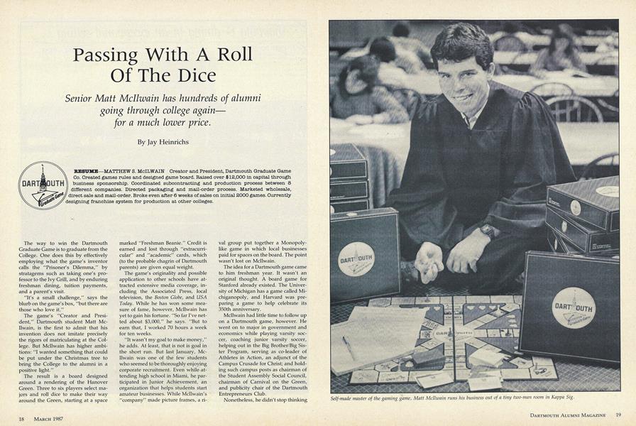 Passing With A Roll Of The Dice