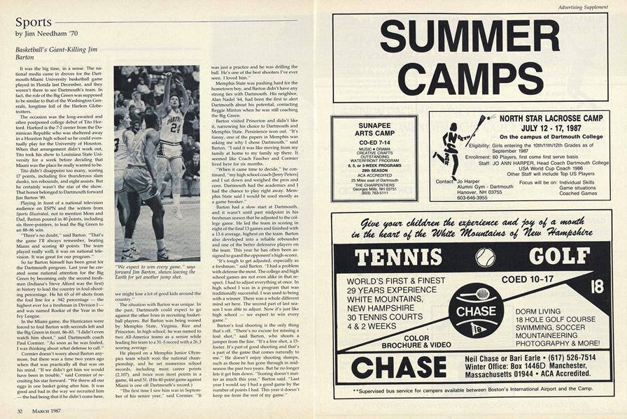 Basketball's Giant-Killing Jim Barton