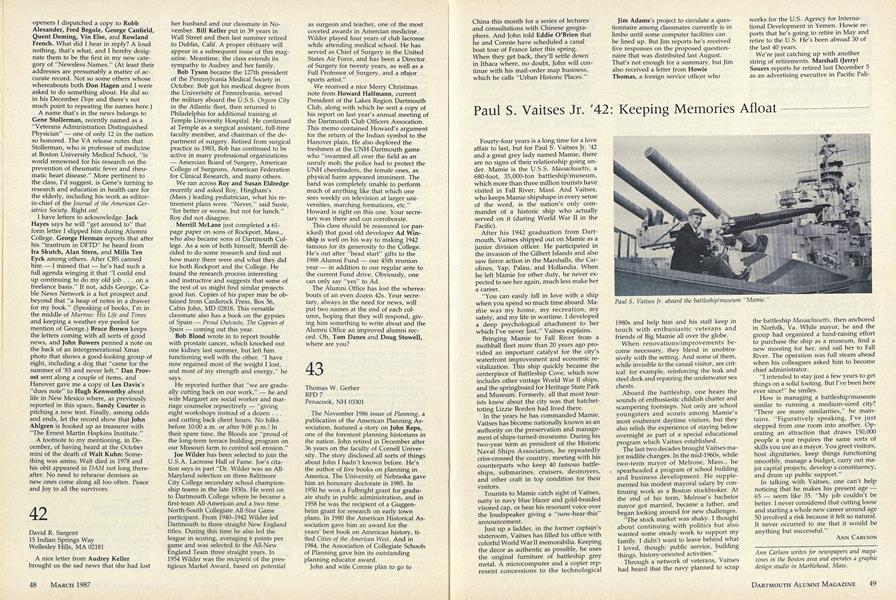 Paul S. Vaitses Jr. '42: Keeping Memories Afloat