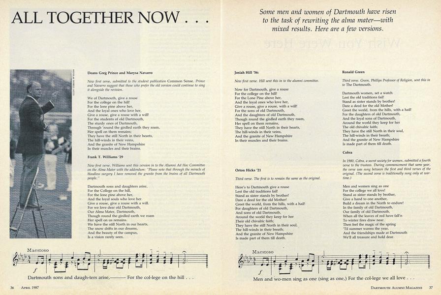 ALL TOGETHER NOW ...