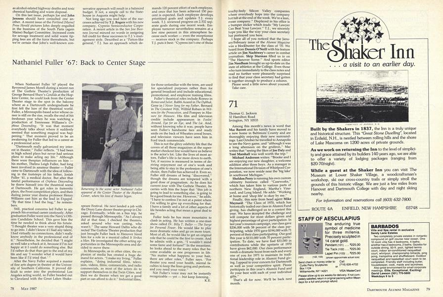 Nathaniel Fuller '67: Back to Center Stage