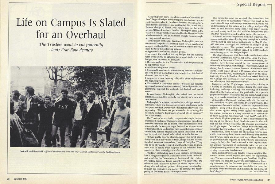 Life on Campus Is Slated for an Overhaul