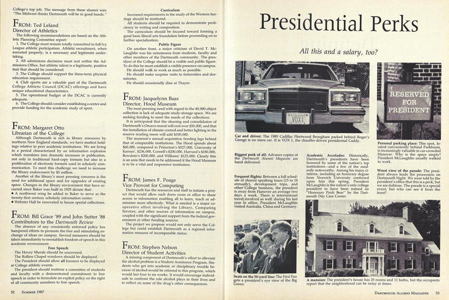 Presidential Perks