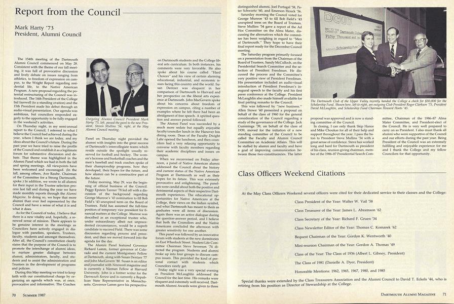 Report from the Council