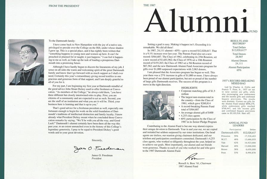 FROM THE PRESIDENT