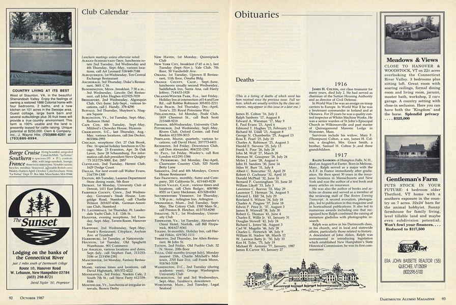 Club Calendar