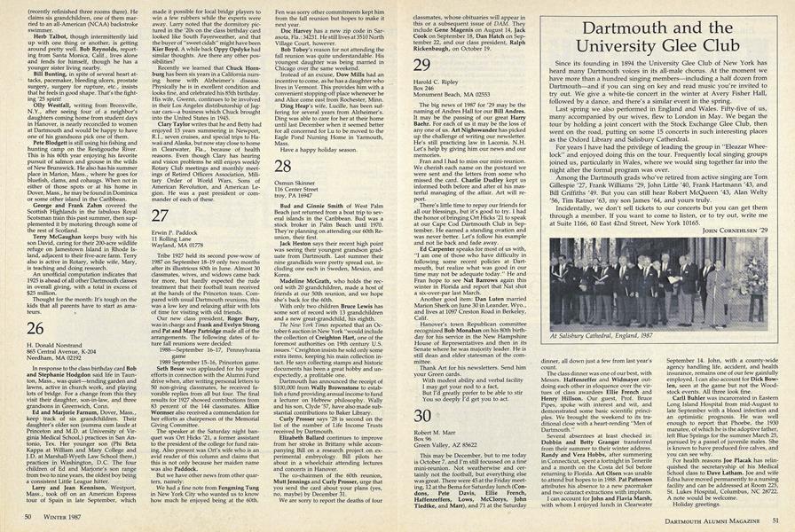 Dartmouth and the University Glee Club