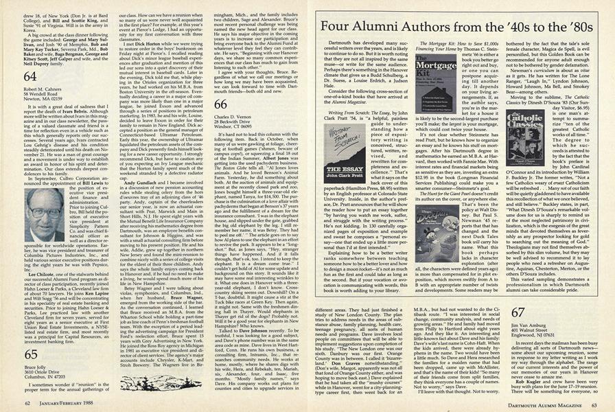 Four Alumni Authors from the '40s to the '80s