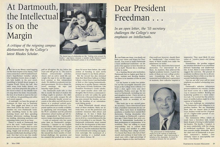 Dear President Freedman...