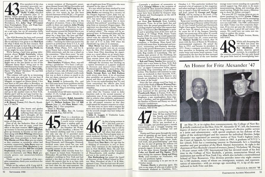 An Honor for Fritz Alexander '47