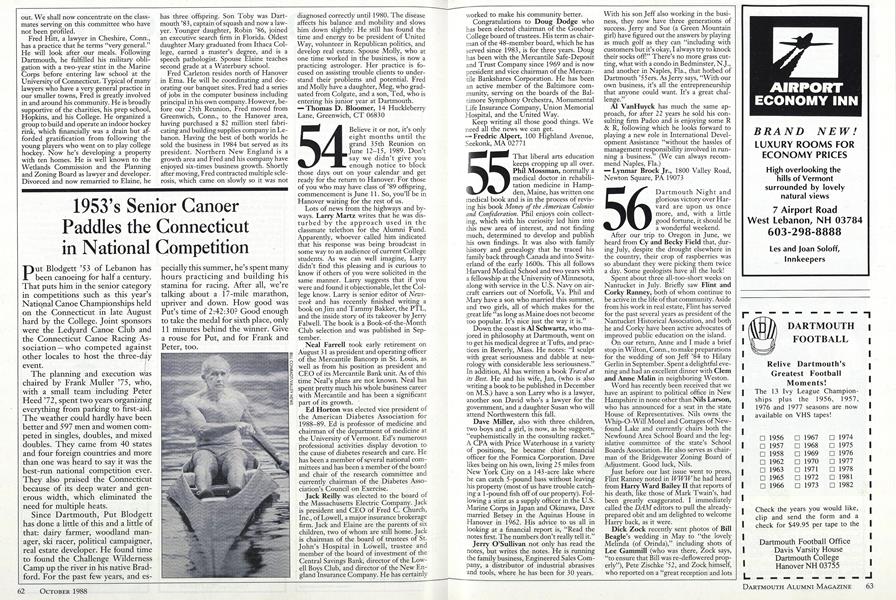 1953's Senior Canoer Paddles the Connecticut in National Competition