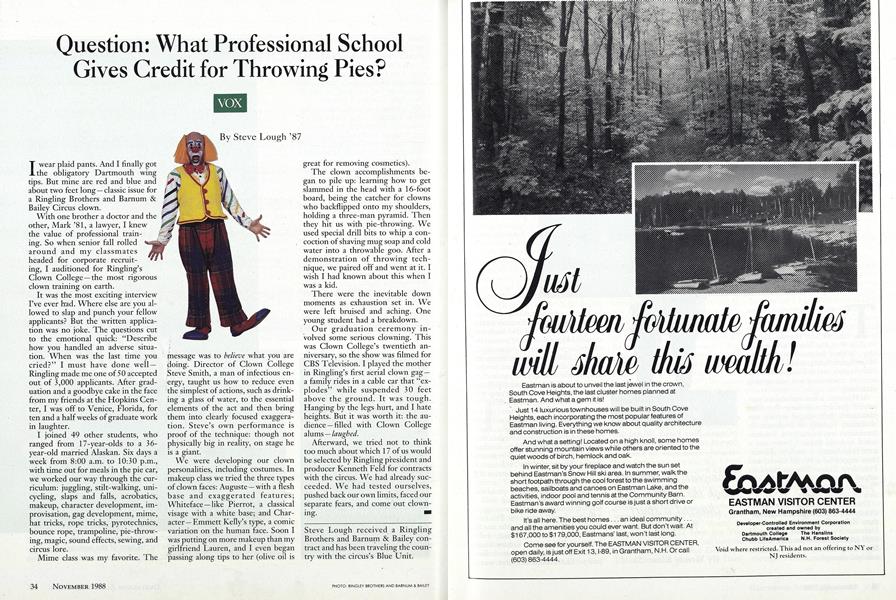 Question: What Professional School Gives Credit for Throwing Pies?