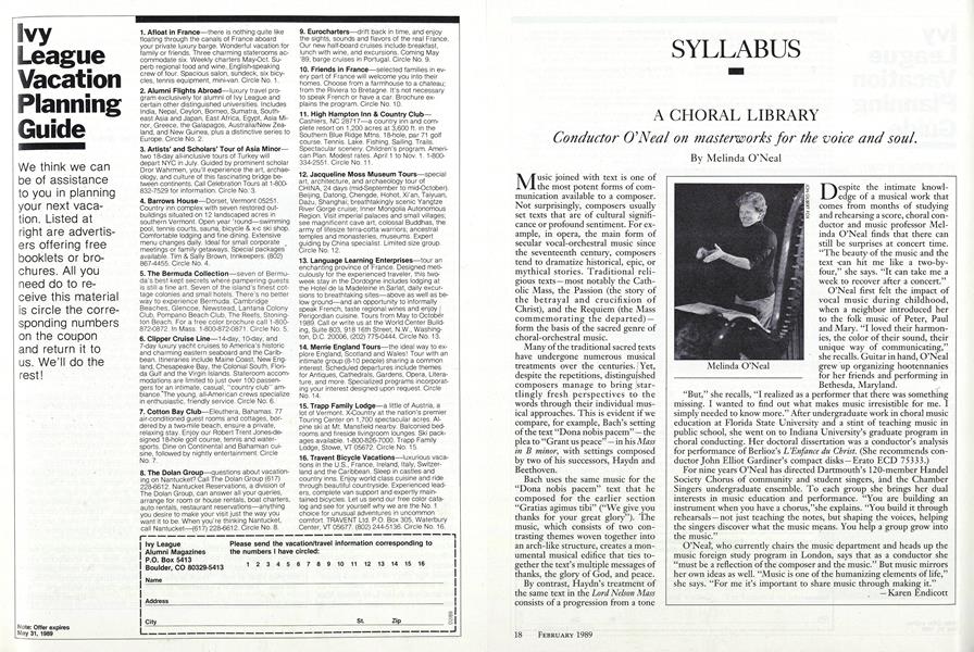 A CHORAL LIBRARY