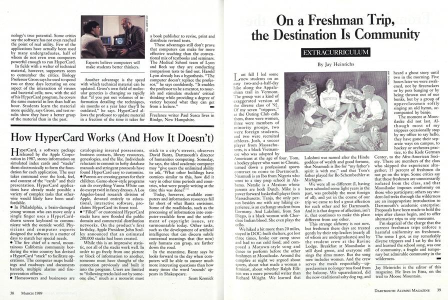 On a Freshman Trip, the Destination Is Community