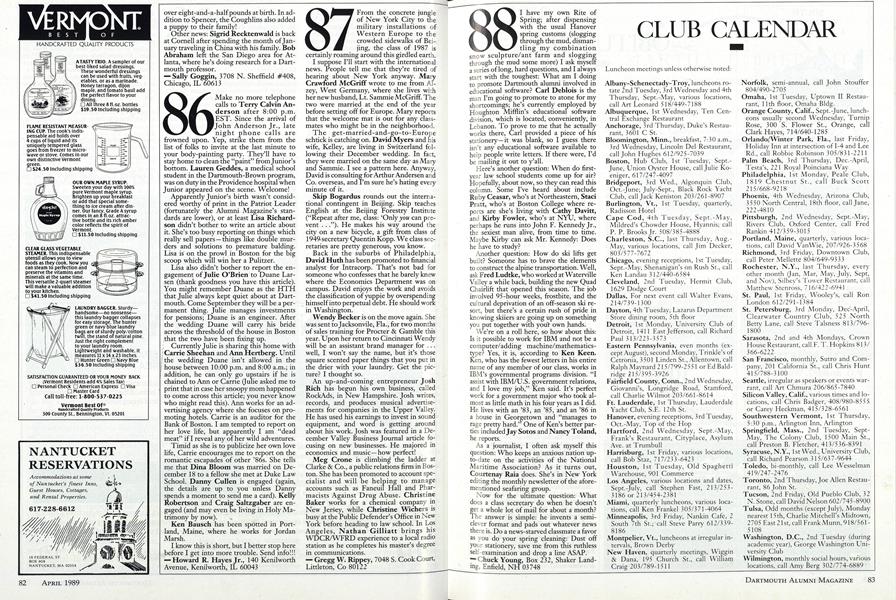 CLUB CALENDAR