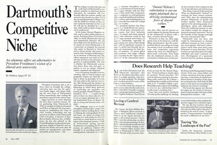Dartmouth's Competitive Niche