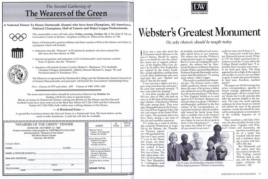 Webster's Greatest Monument