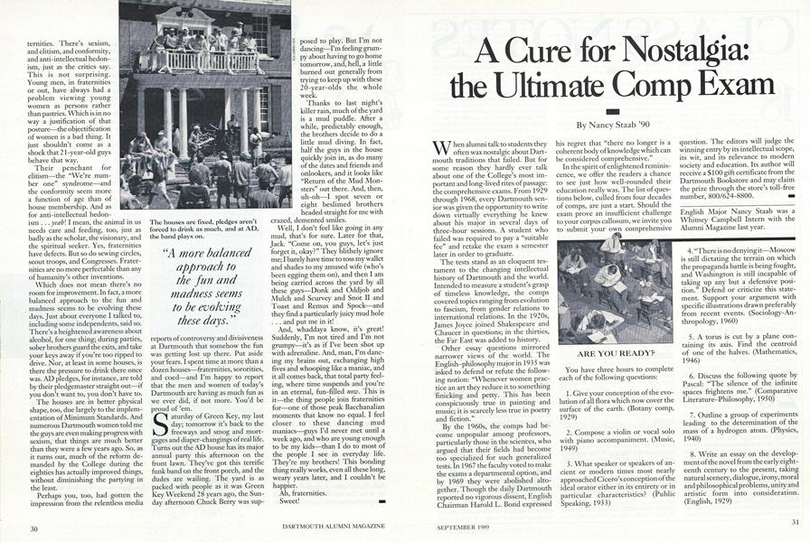A Cure for Nostalgia: the Ultimate Comp Exam