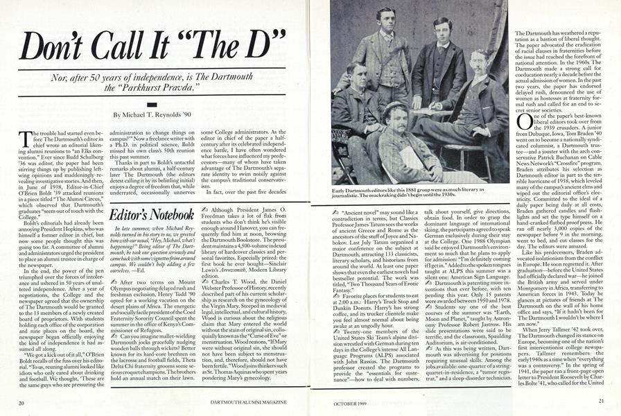 The Oldest College Paper in Hanover