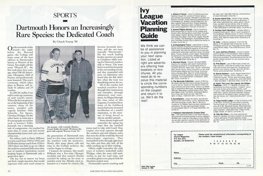 Dartmouth Honors an Increasingly Rare Species: the Dedicated Coach