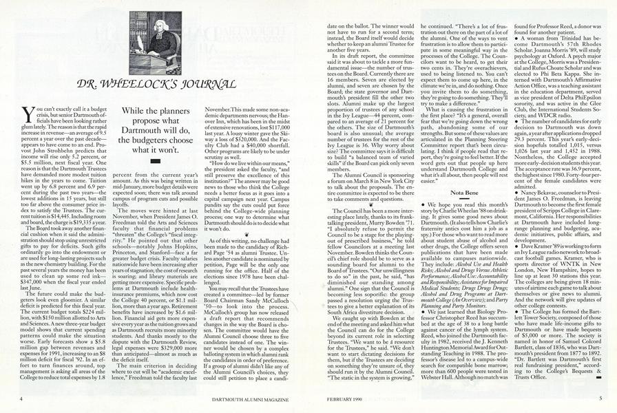 Dr. Wheelock's Journal