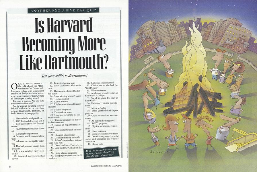 Is Harvard Becoming More Like Dartmouth?