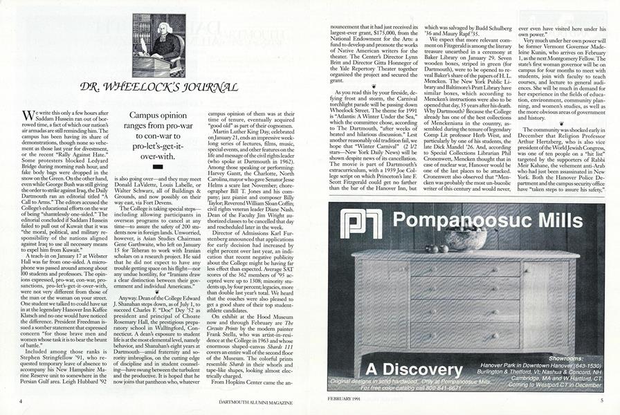 DR. WHEELOCK'S JOURNAL
