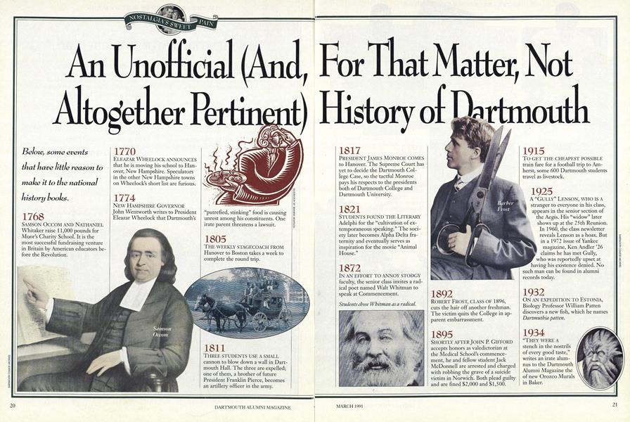 An Unofficial (And, For That Matter, Not Altogether Pertinent) History of Dartmouth